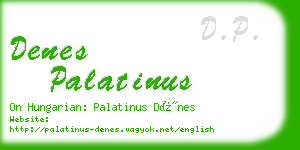 denes palatinus business card